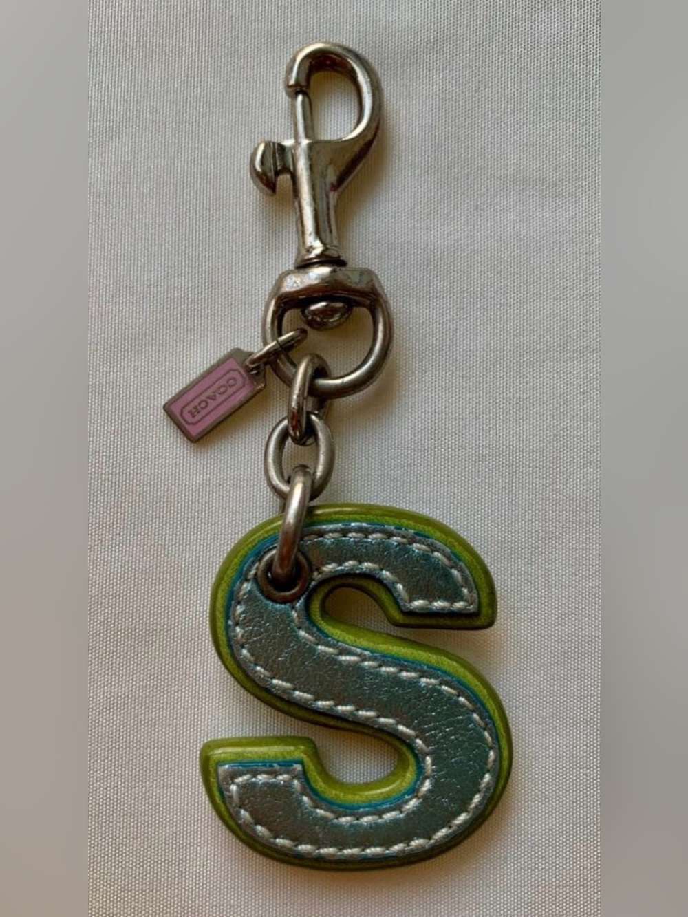 Coach Y2K Metallic Initial S Bag Charm EUC